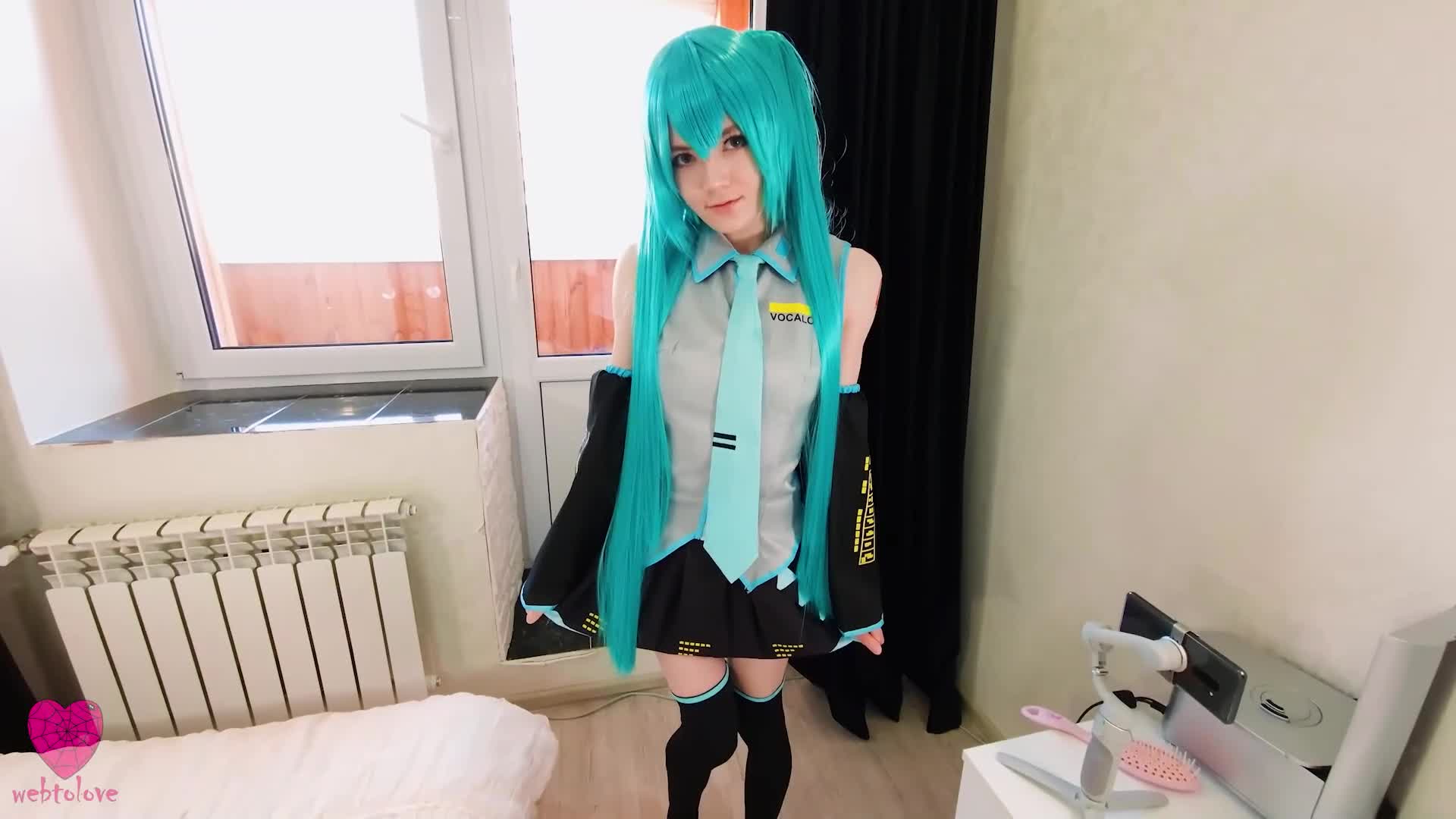 Blowjob Cosplay Costume Cowgirl Cum In Mouth Hatsune Miku Missionary Riding Stockings